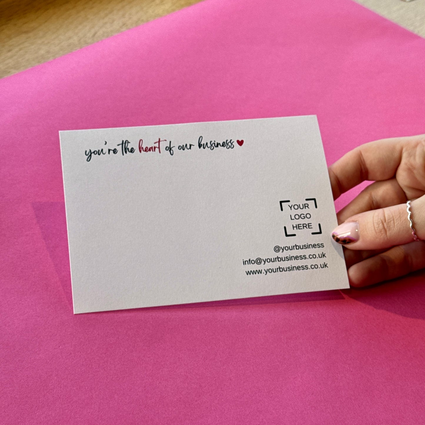 You're the Heart of Our Business Thank You Cards