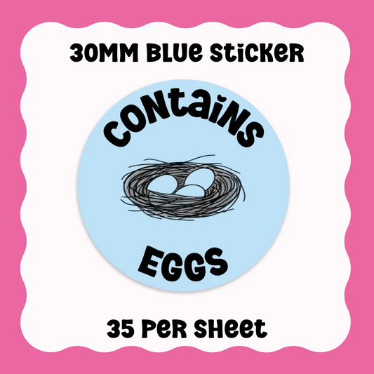 Contains Eggs Allergy Warning Labels