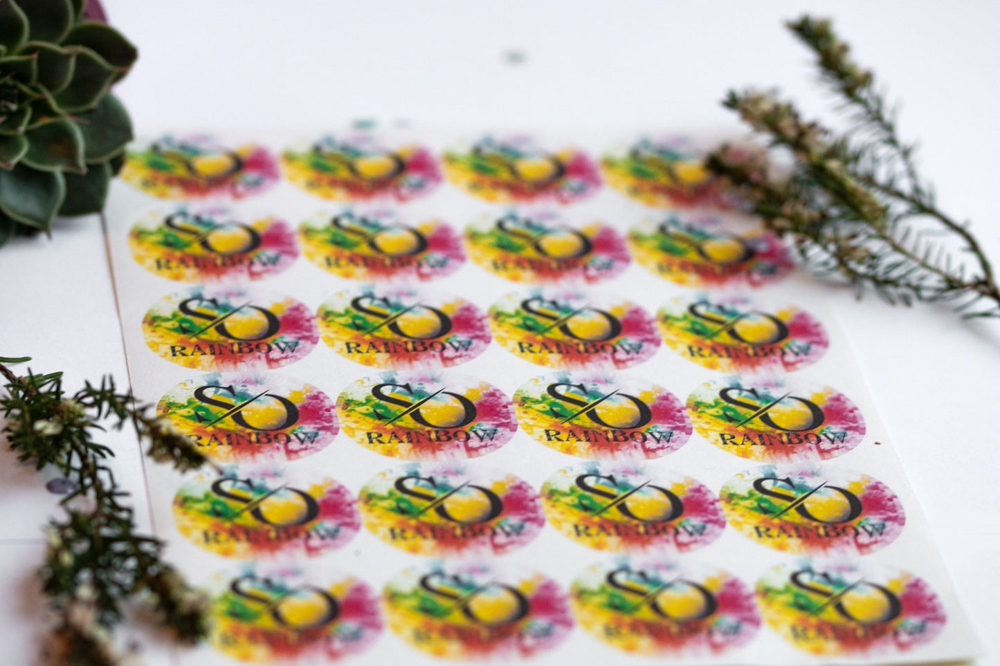 Custom Size Round Logo Stickers