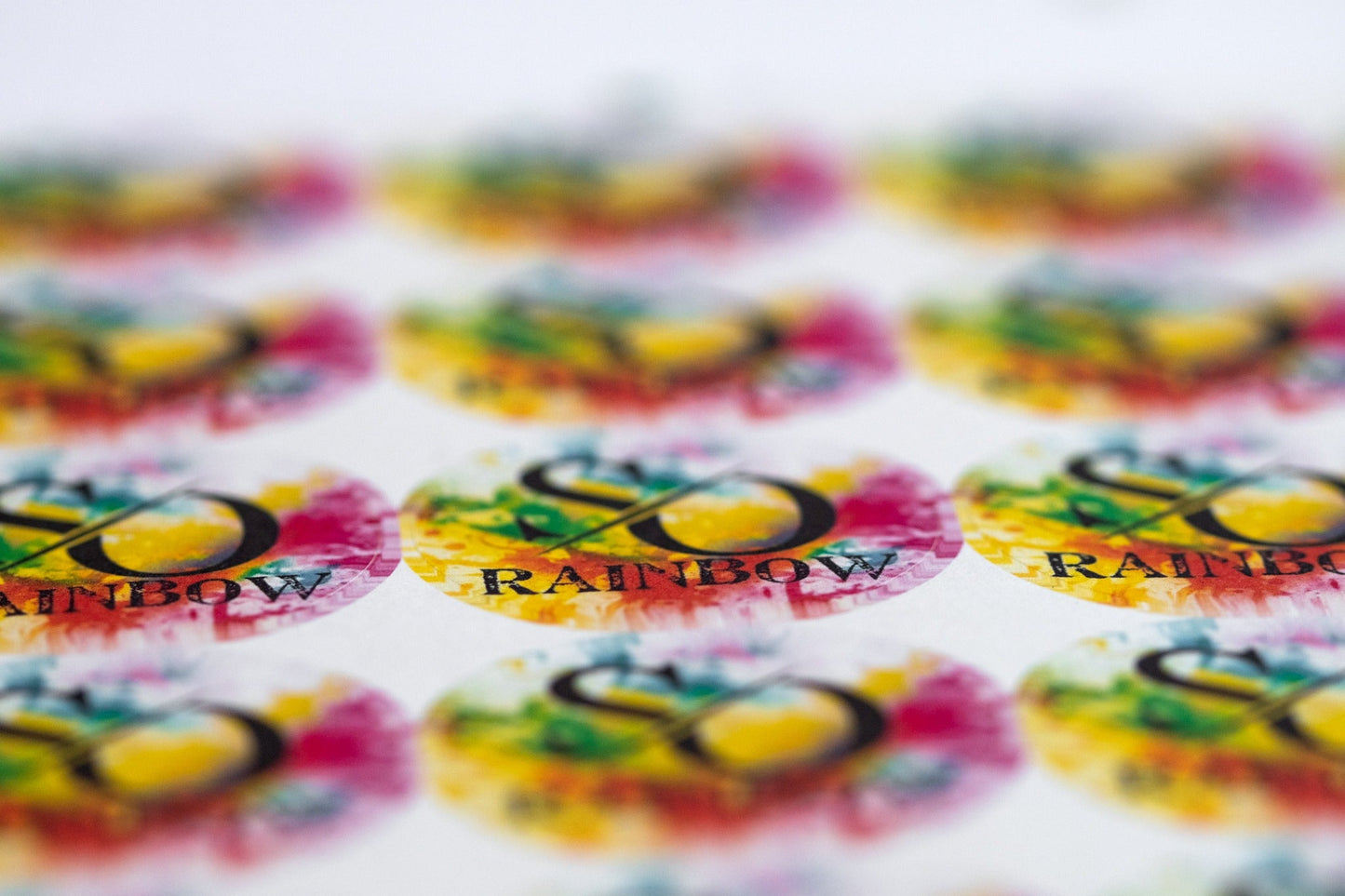 80mm Square Logo Stickers