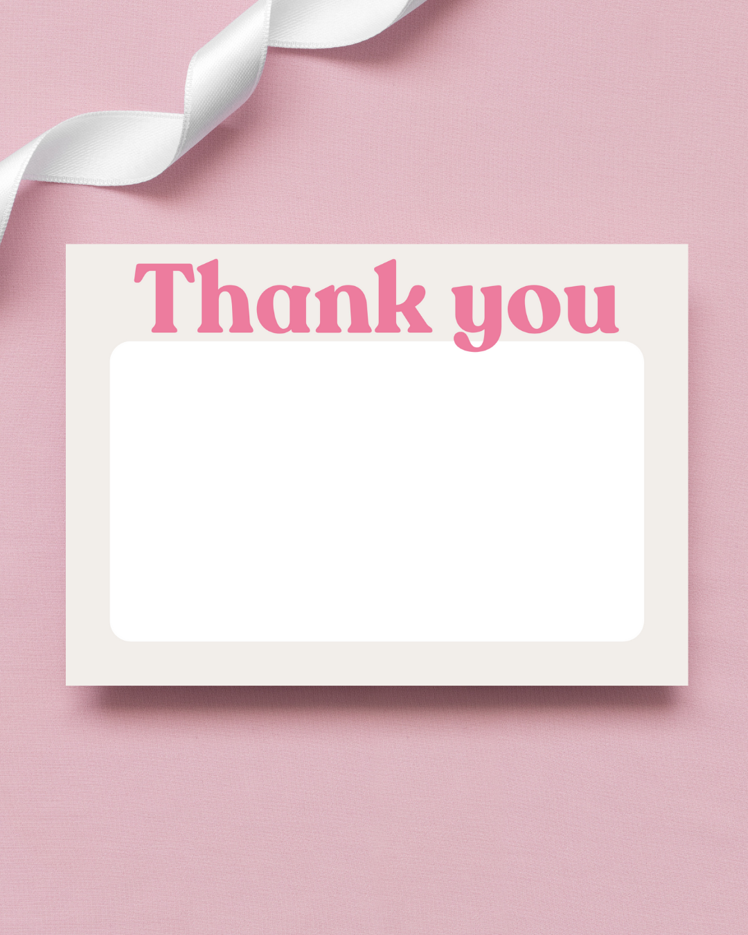 Pink & Cream Thank You Cards A6