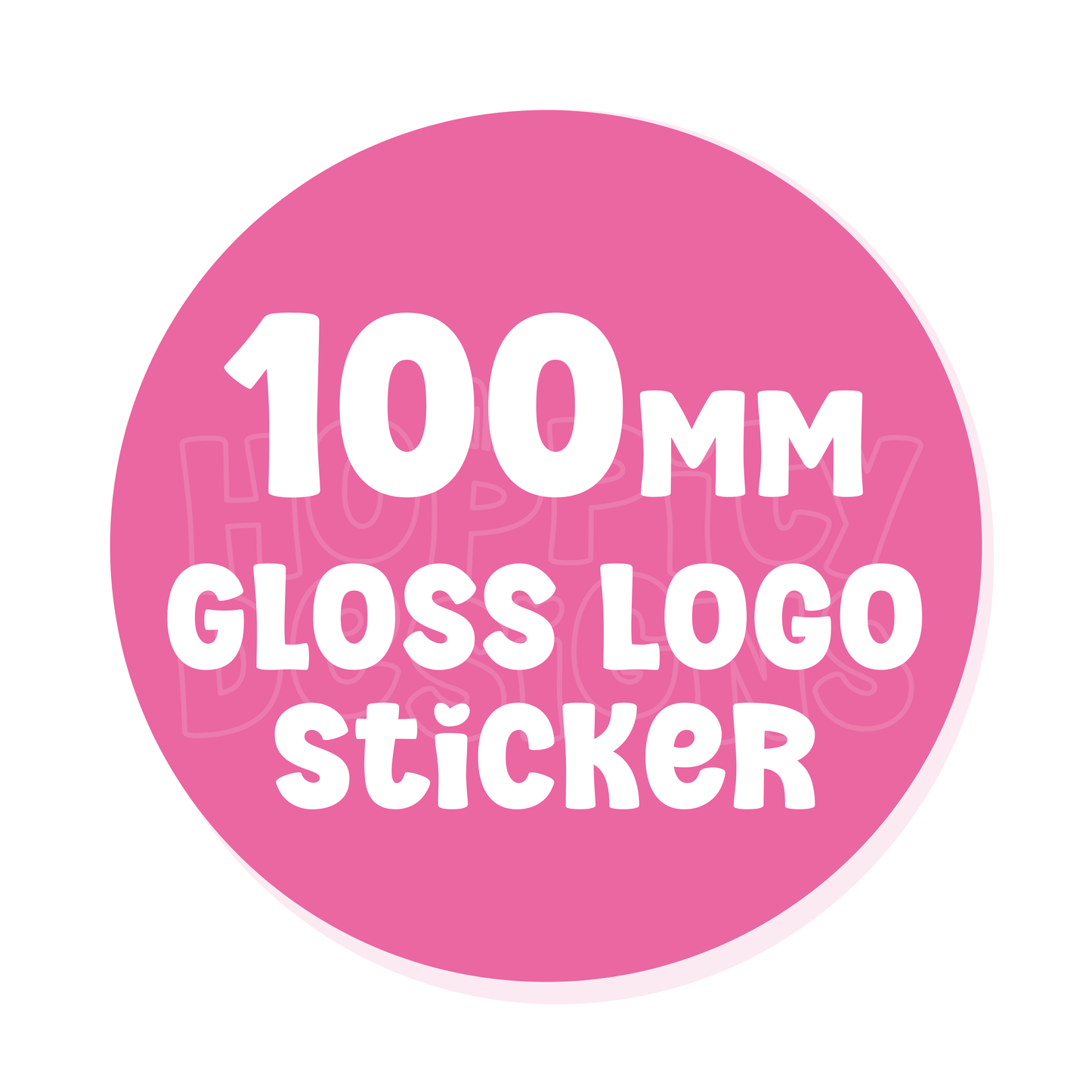 100mm Round Glossy Logo Stickers