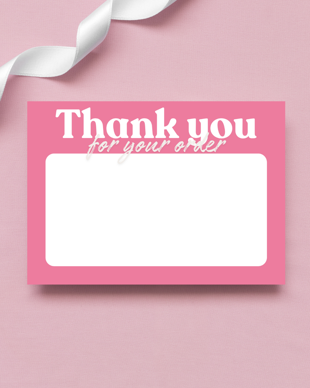 Pink & Cream Thank You Cards A6
