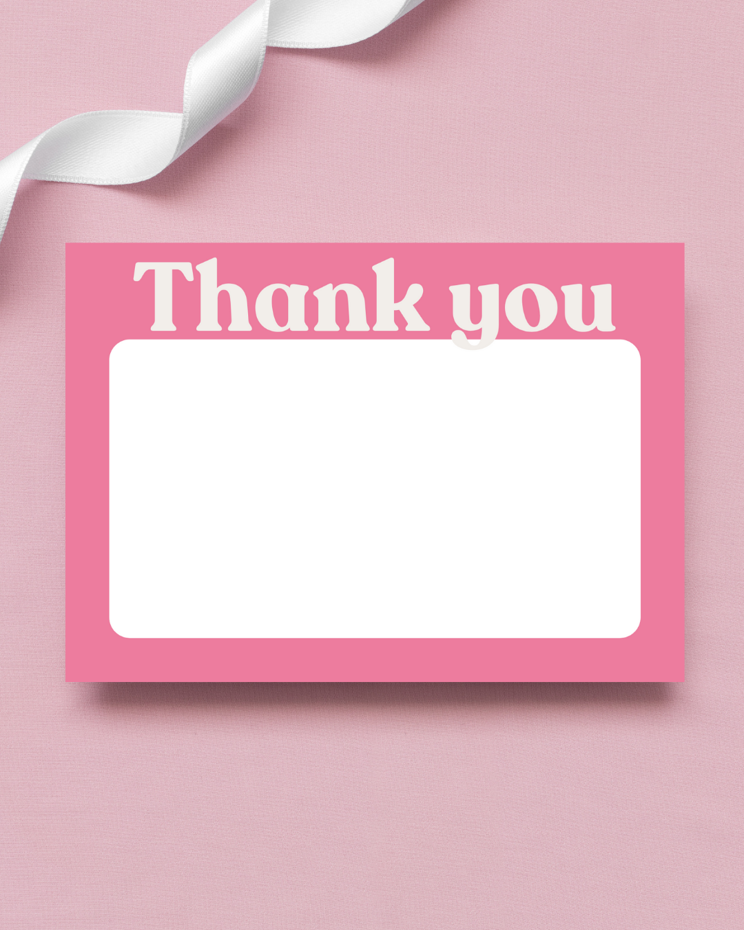 Pink & Cream Thank You Cards A6