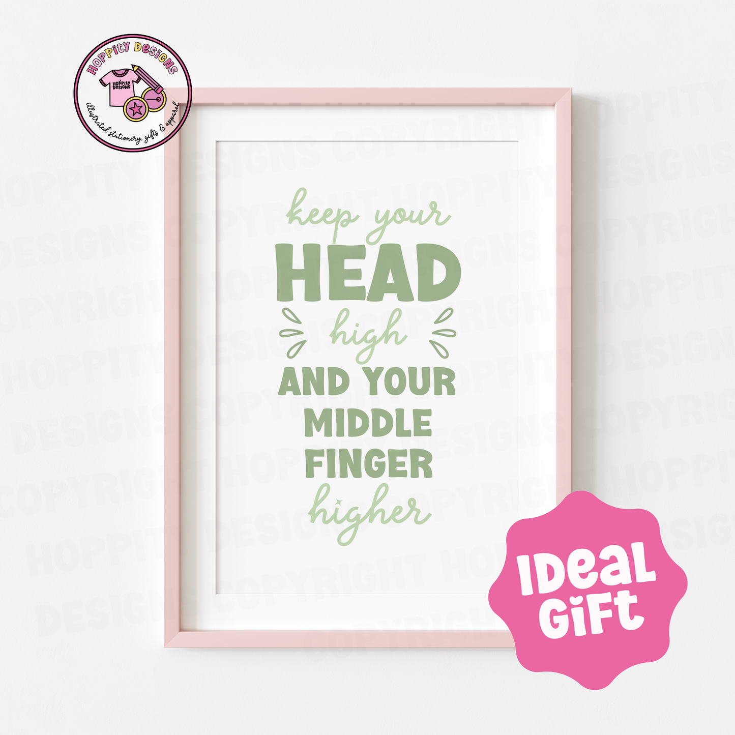 Keep Your Head High Wall Art Print