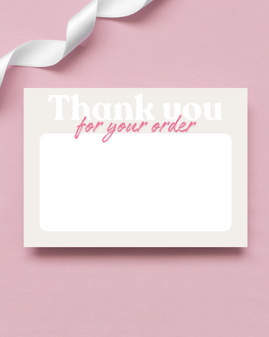 Pink & Cream Thank You Cards A6