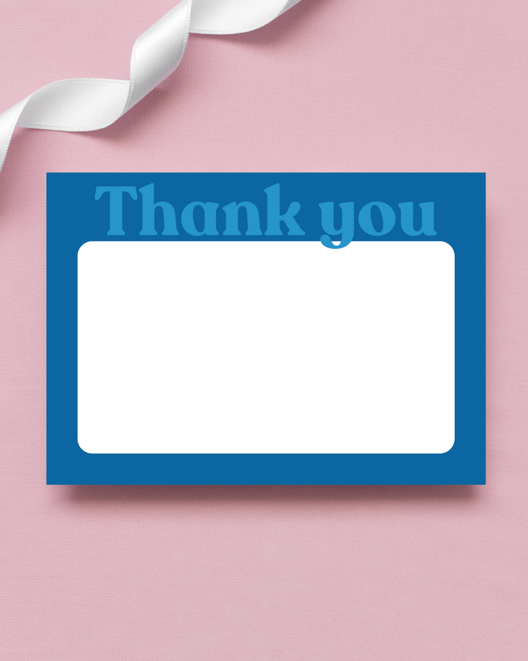 Blue & Light Blue Thank You Cards A6