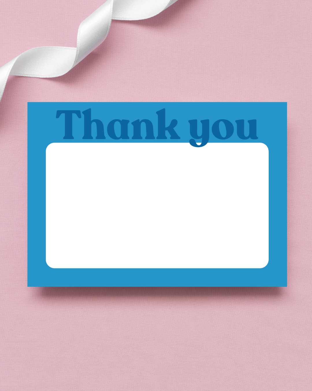 Blue & Light Blue Thank You Cards A6