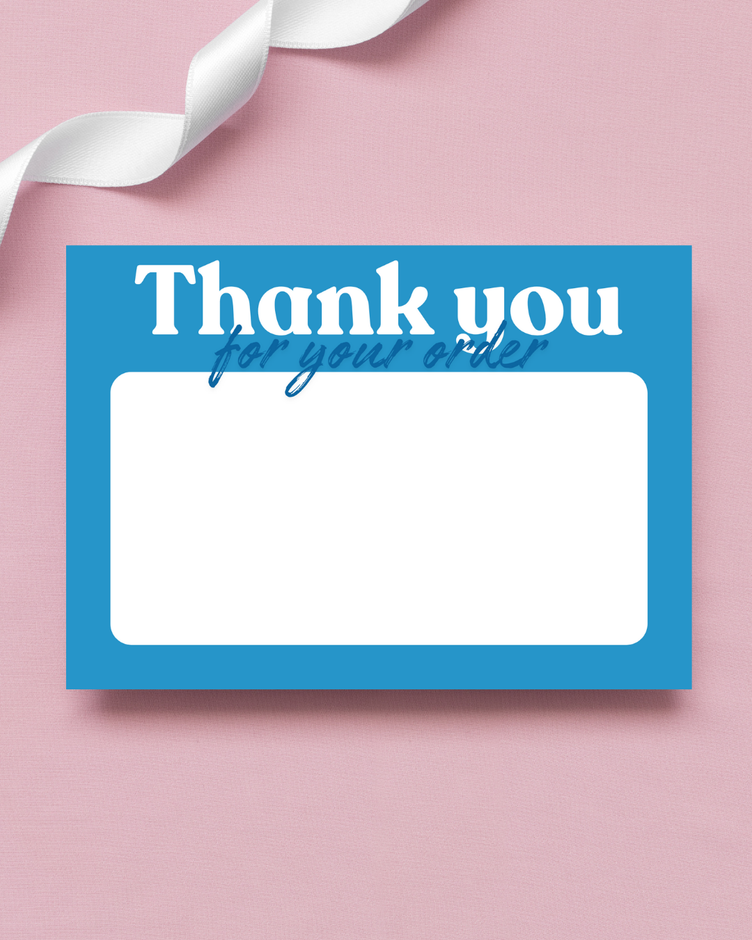 Blue & Light Blue Thank You Cards A6