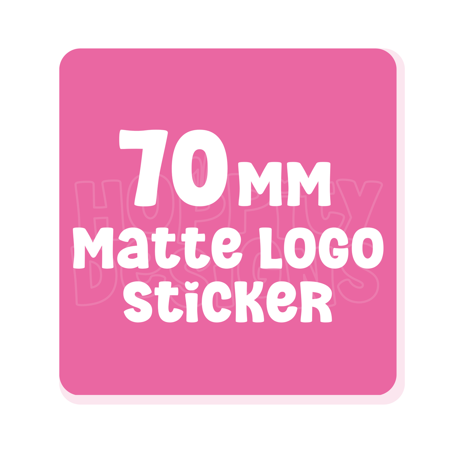 70mm Square Logo Stickers