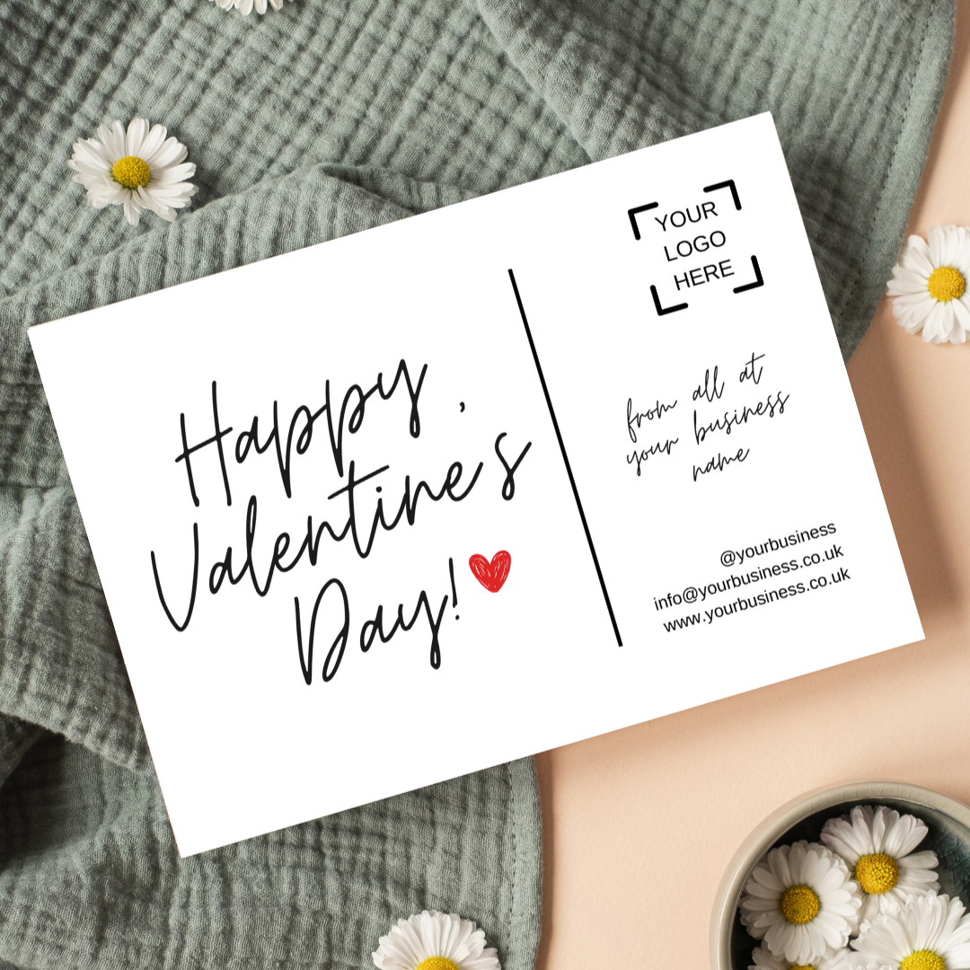 Happy Valentine's Day Thank You Postcards