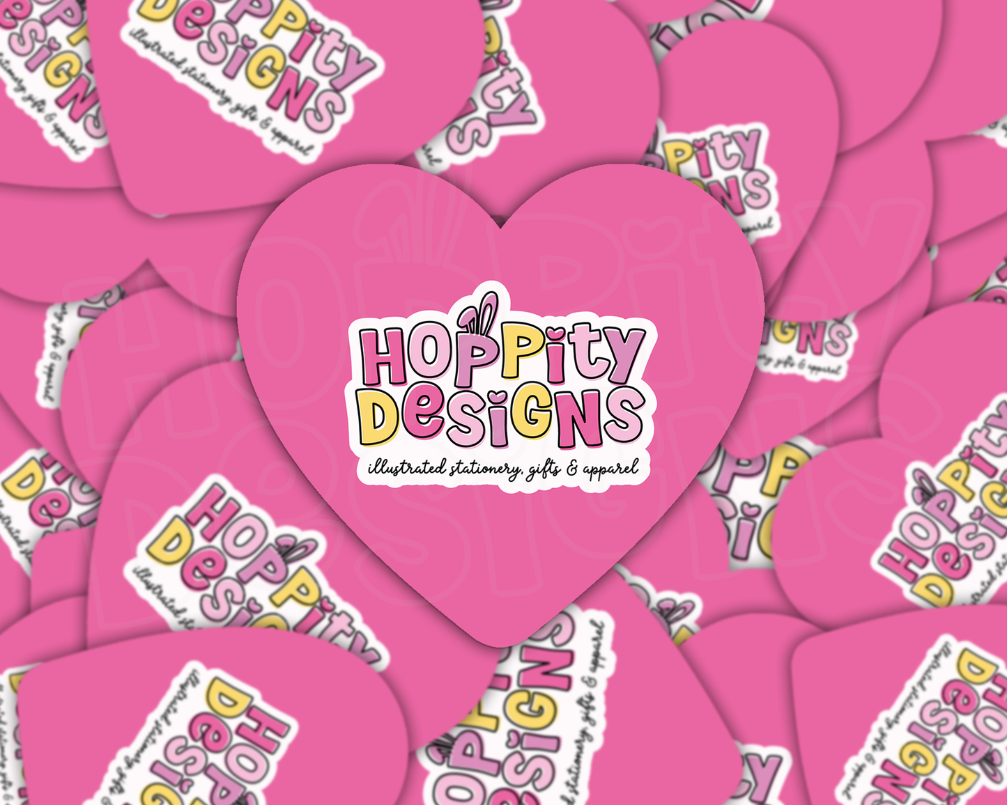 Heart Shaped Logo Stickers