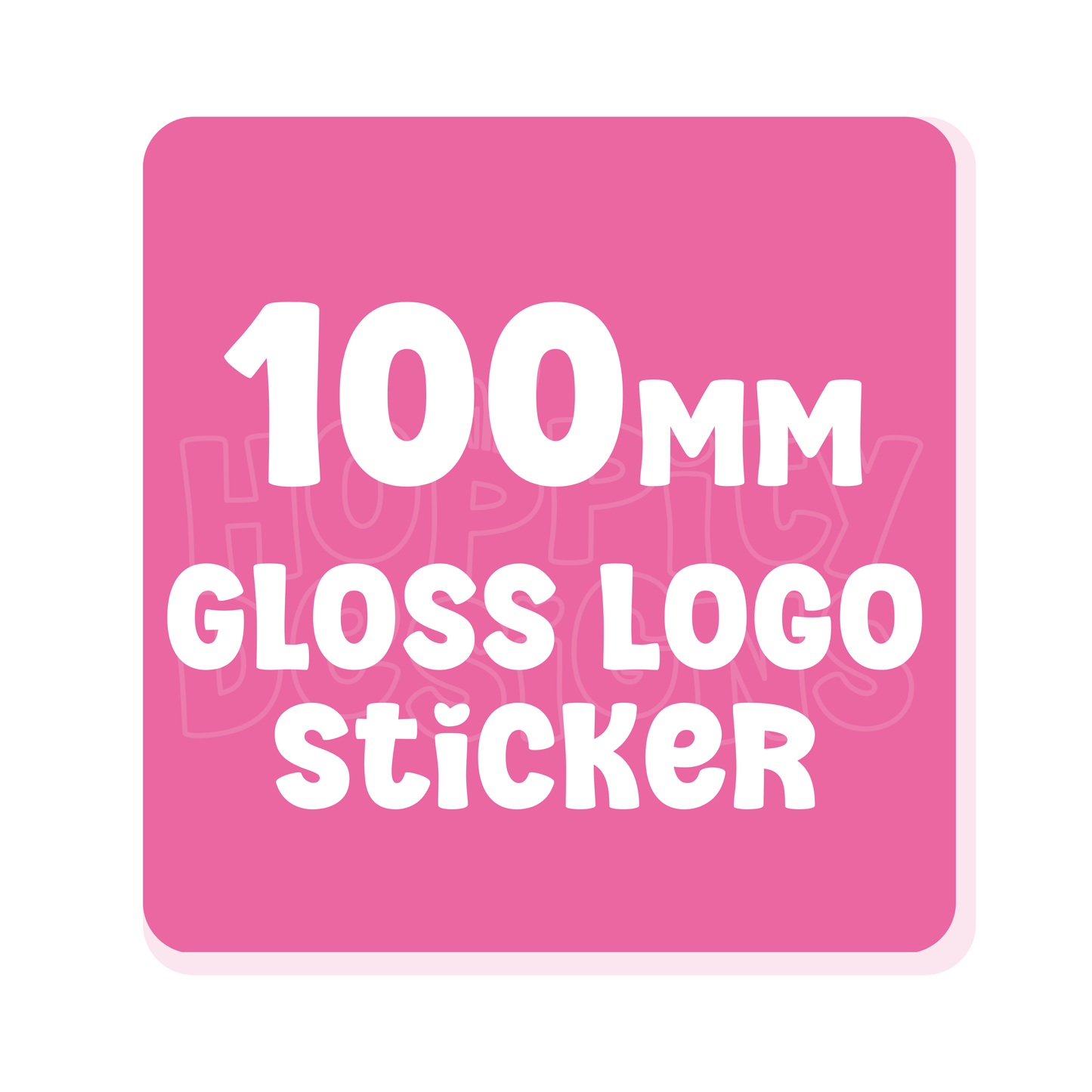 100mm Square GLOSSY Logo Stickers