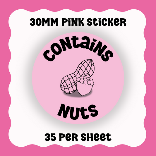 Contains Nuts Allergy Warning Labels
