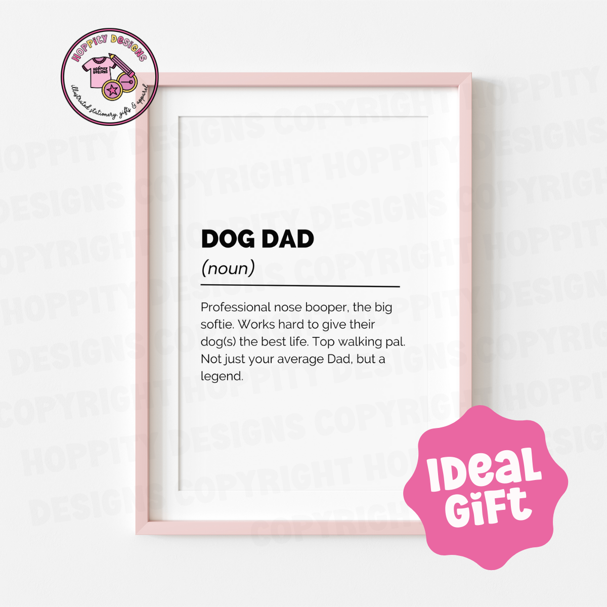 Dog Dad Wall Art Print