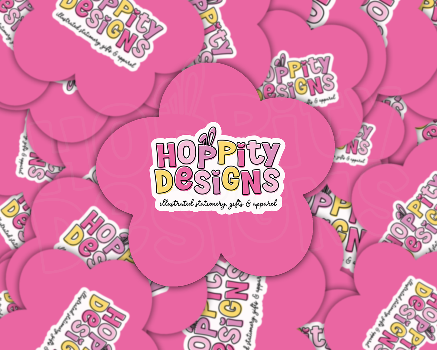Flower Shaped Logo Stickers