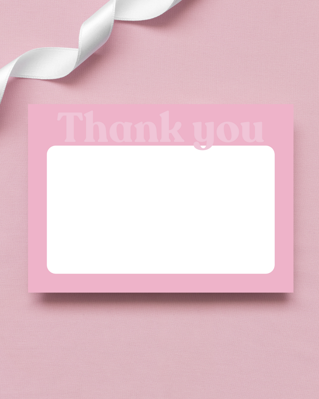 Light Pink & Dark Pink Thank You Cards A6