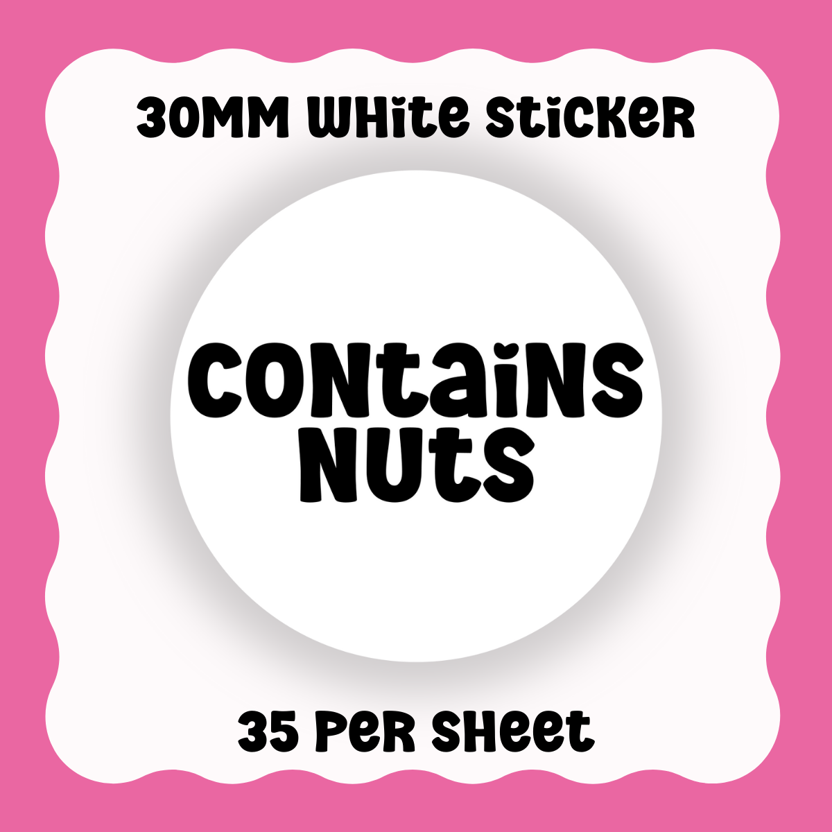 Contains Nuts - Text only