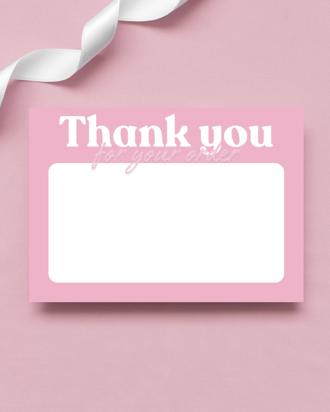 Light Pink & Dark Pink Thank You Cards A6