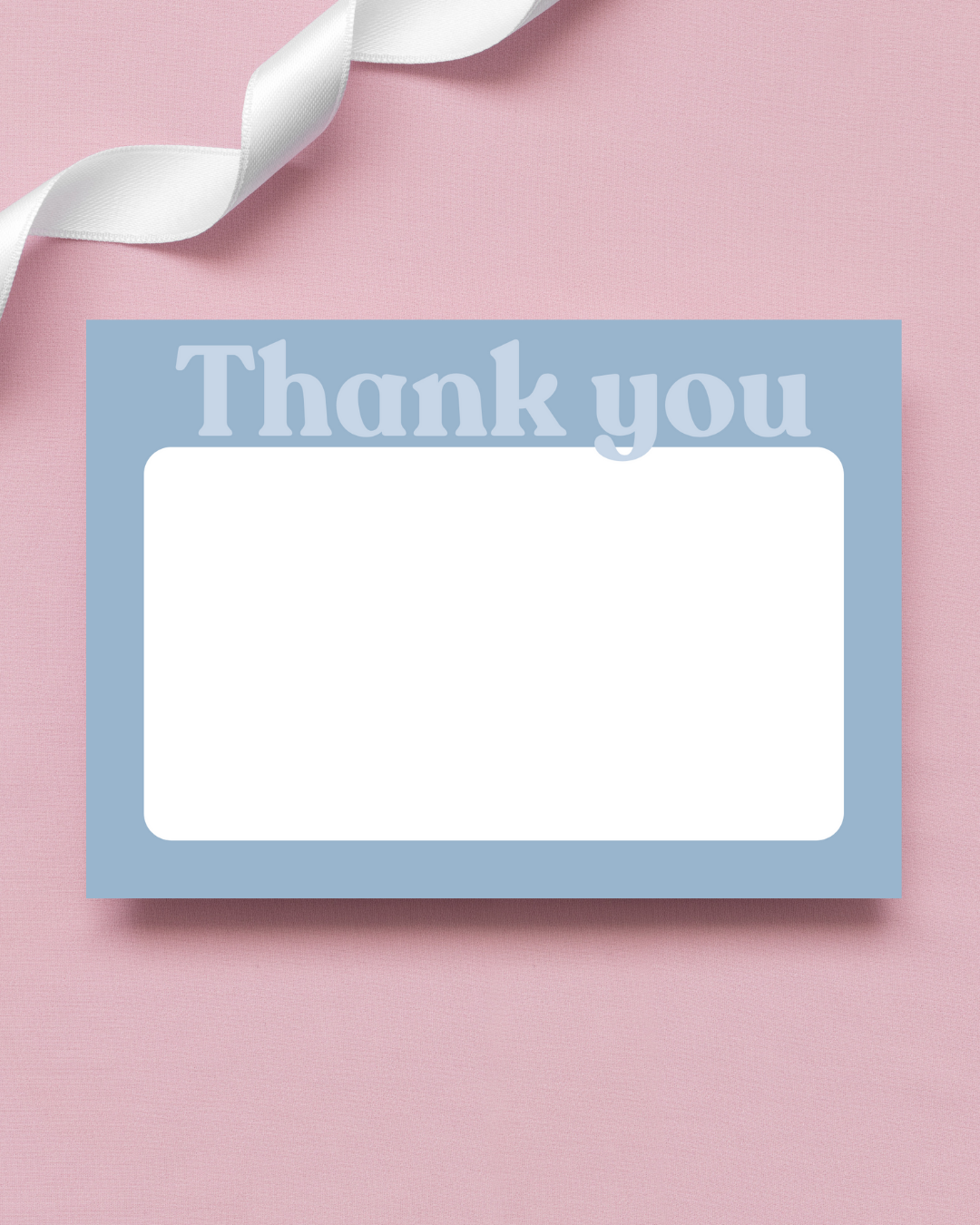 Light Blue & Dark Blue Thank You Cards A6