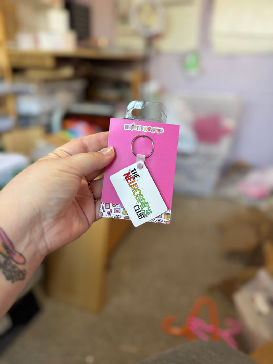 Rectangle Neurospicy Club Keyring