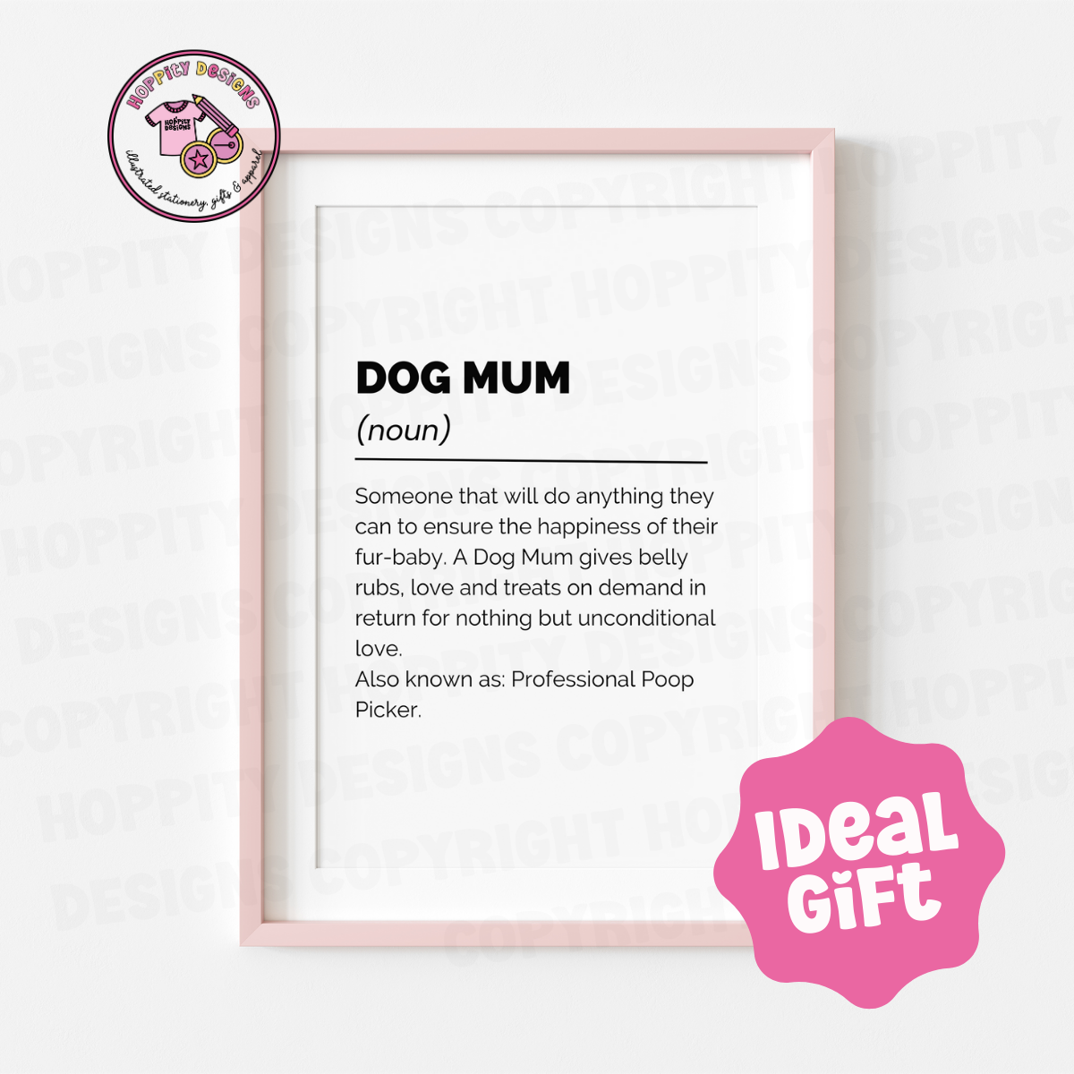 Dog Mum Wall Art Print