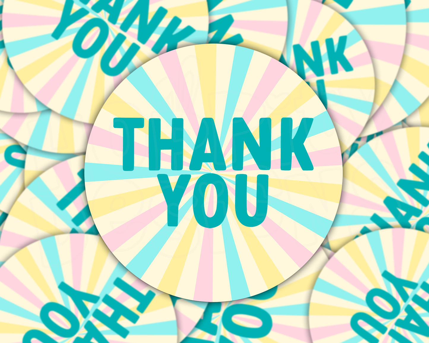 Pastel Thank You Stickers