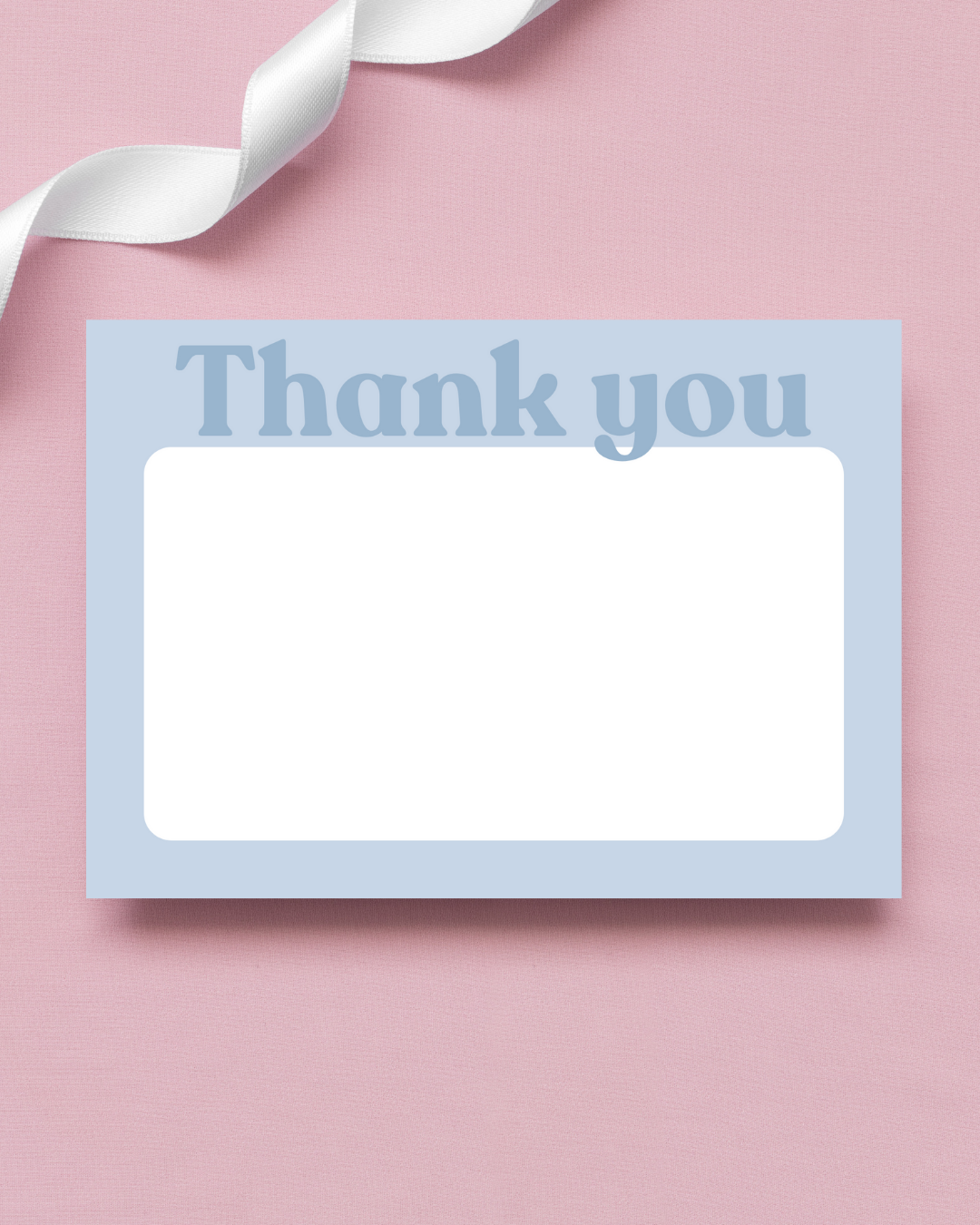 Light Blue & Dark Blue Thank You Cards A6