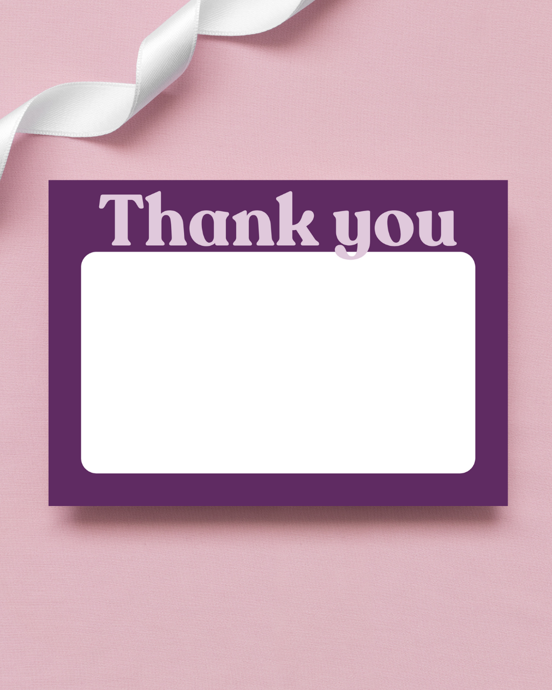 Dark Purple & Lilac Thank You Cards A6