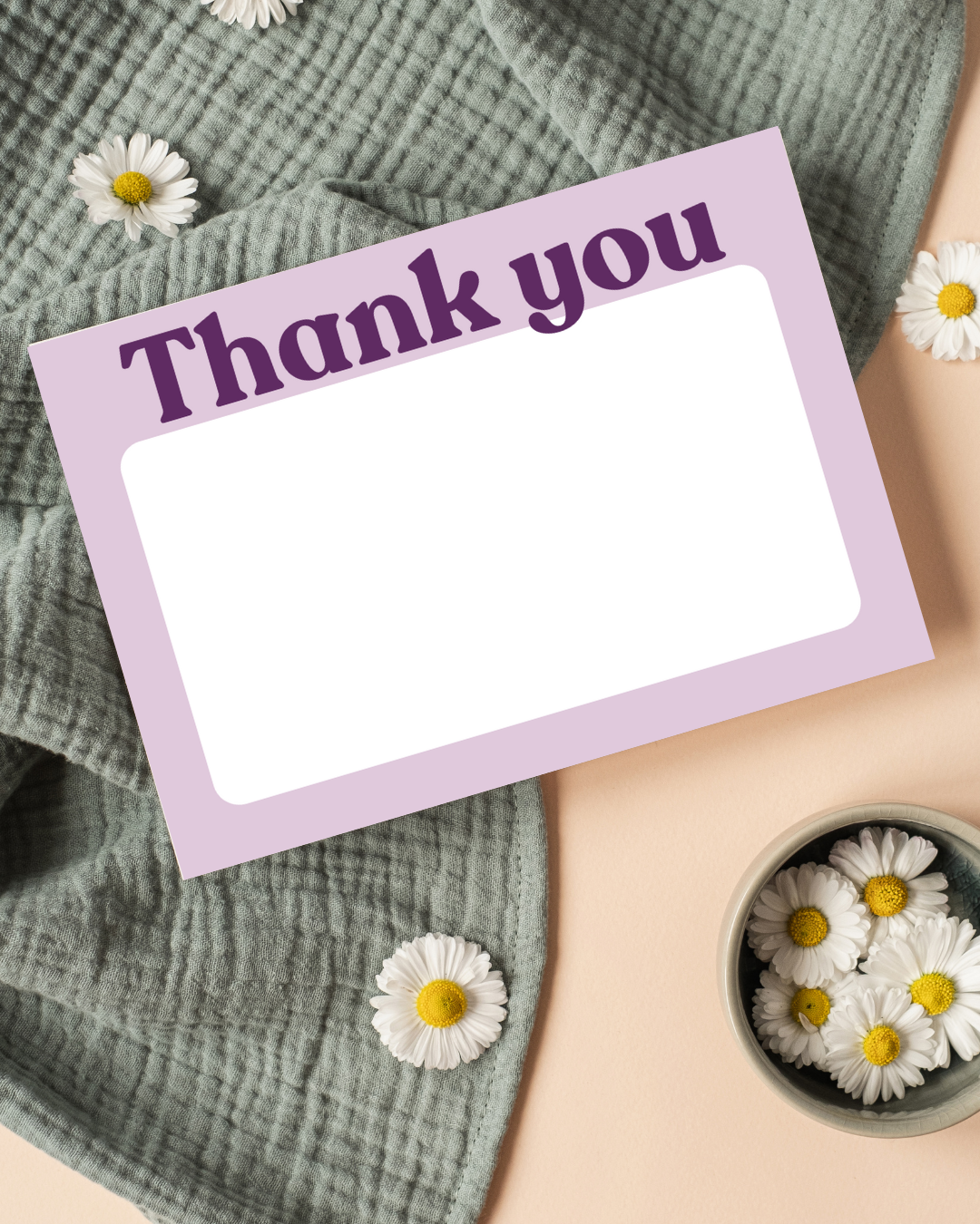 Dark Purple & Lilac Thank You Cards A6