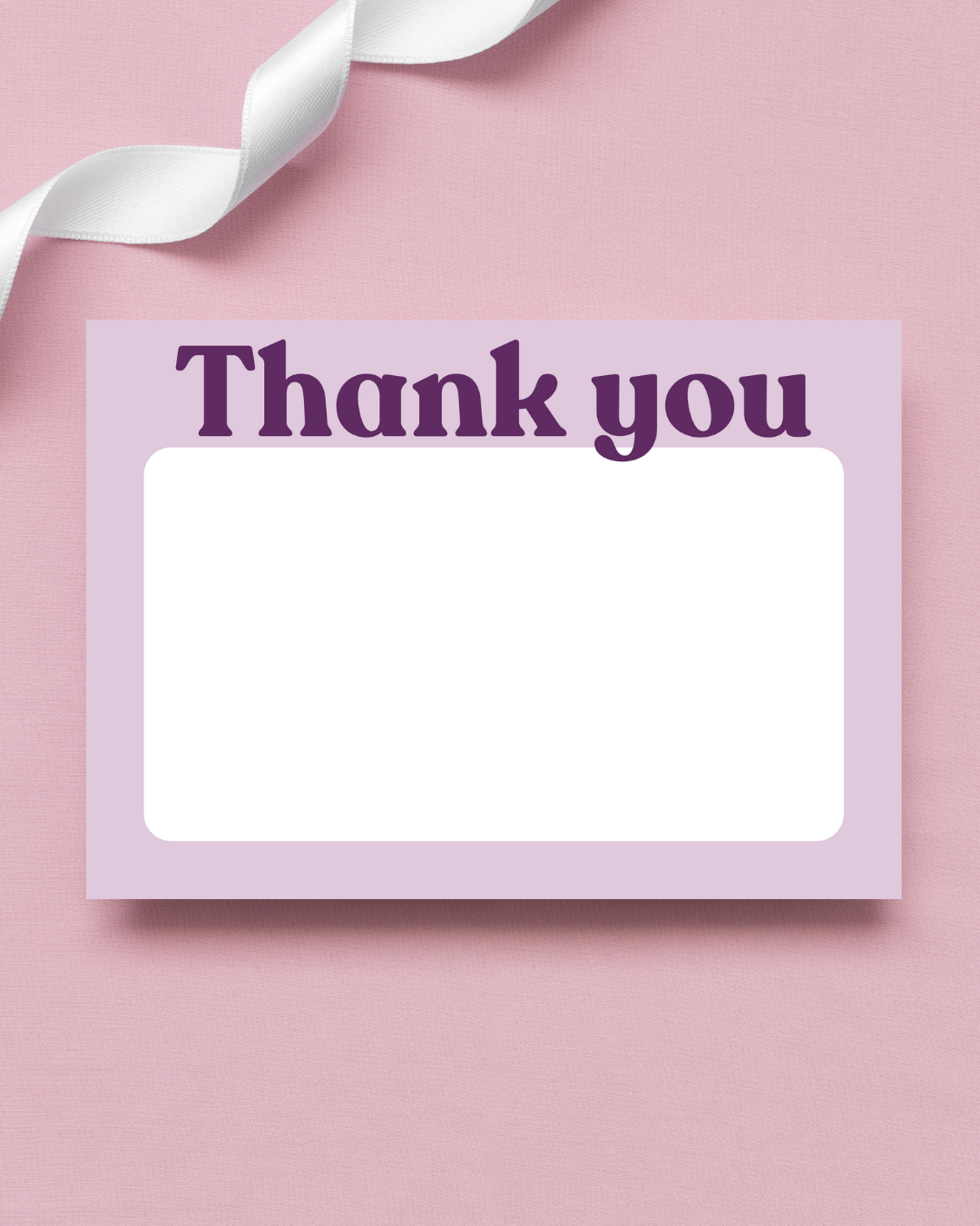 Dark Purple & Lilac Thank You Cards A6