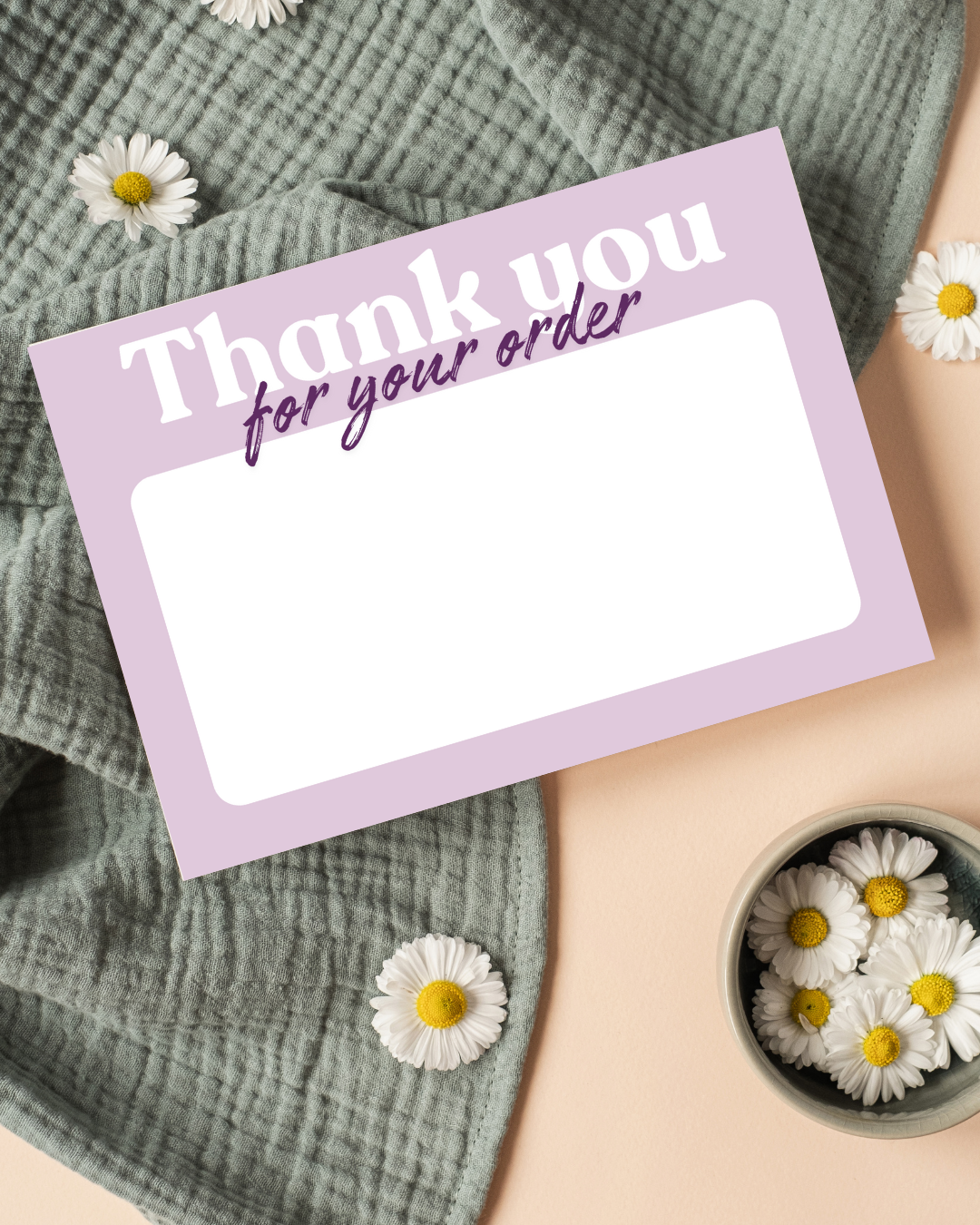 Dark Purple & Lilac Thank You Cards A6