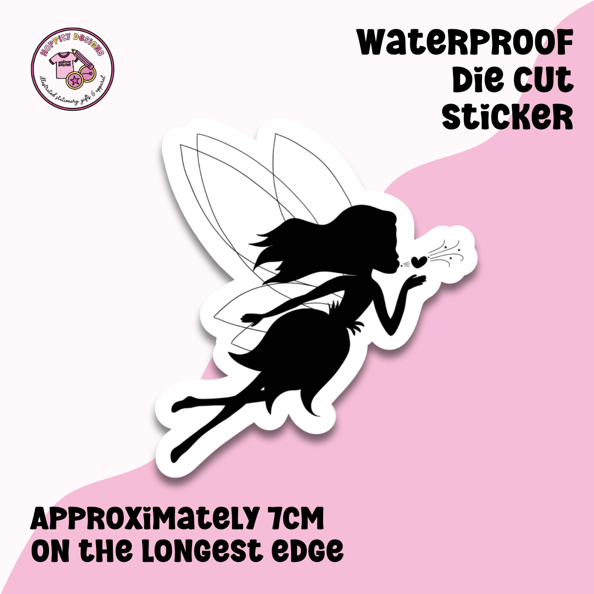 Fairy Silhouette Die Cut Sticker