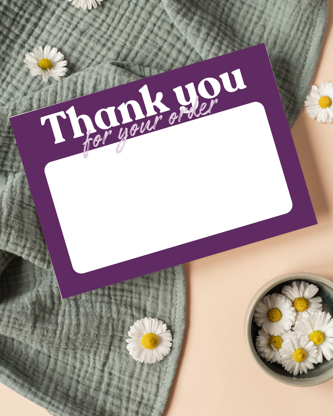 Dark Purple & Lilac Thank You Cards A6