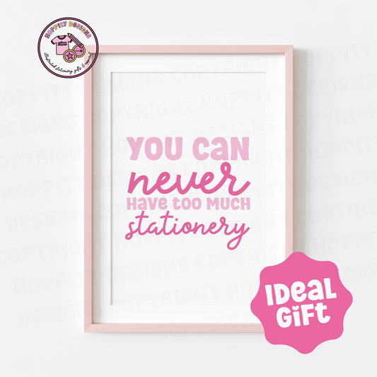 Stationery Addict Wall Art Print
