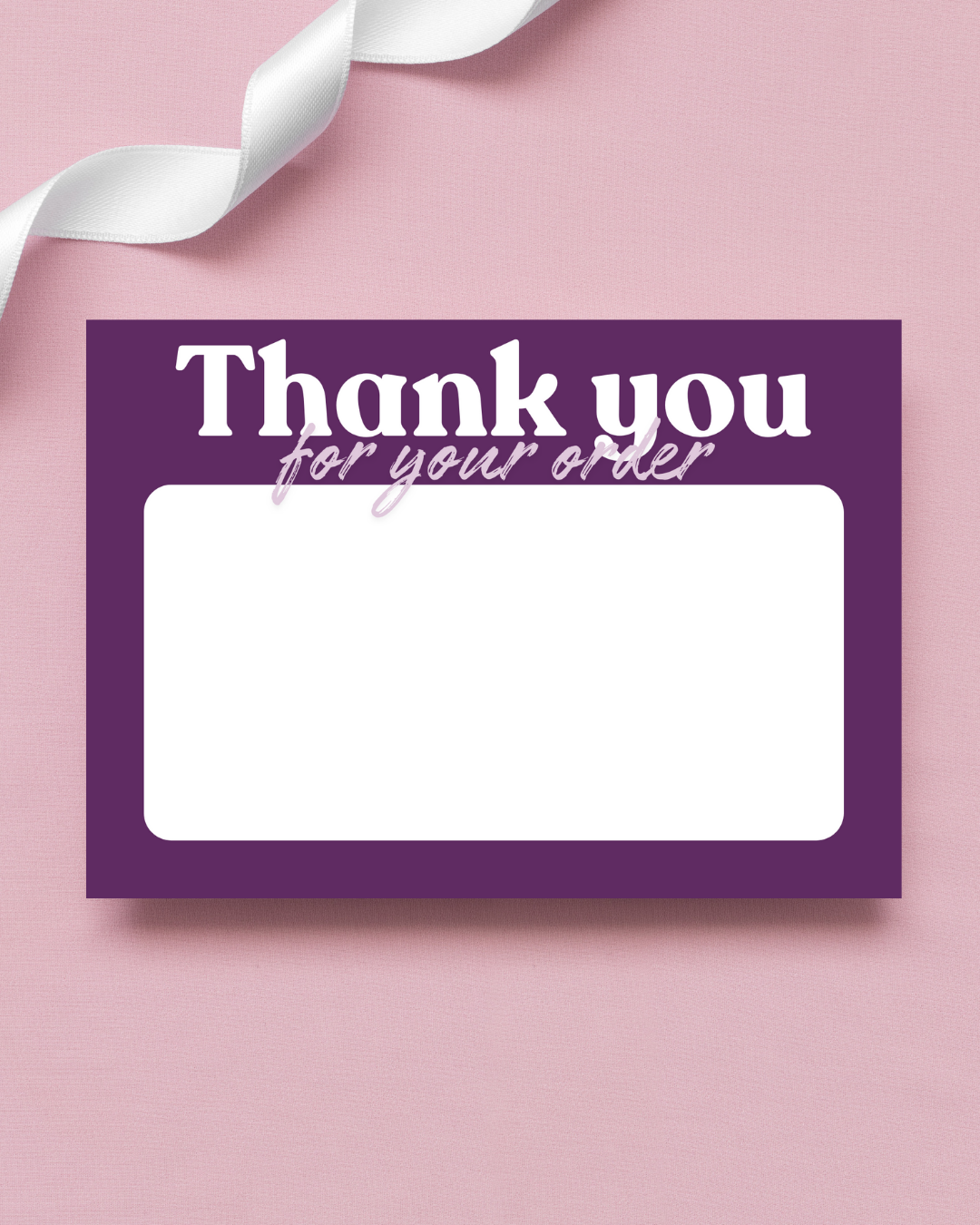 Dark Purple & Lilac Thank You Cards A6