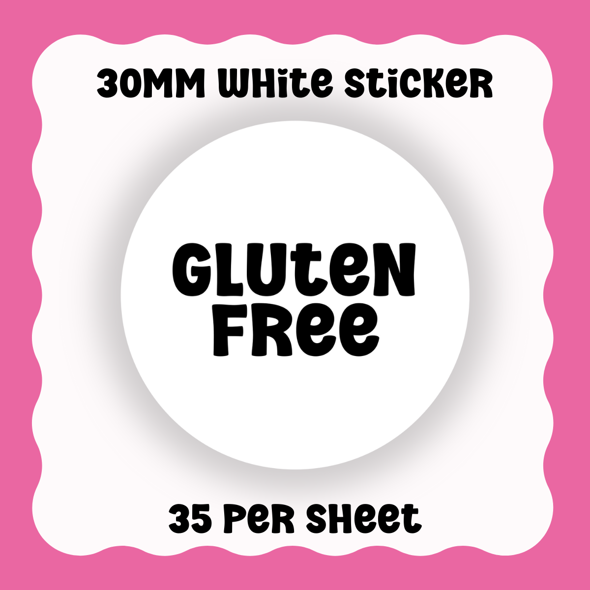 Gluten Free Stickers - Text only