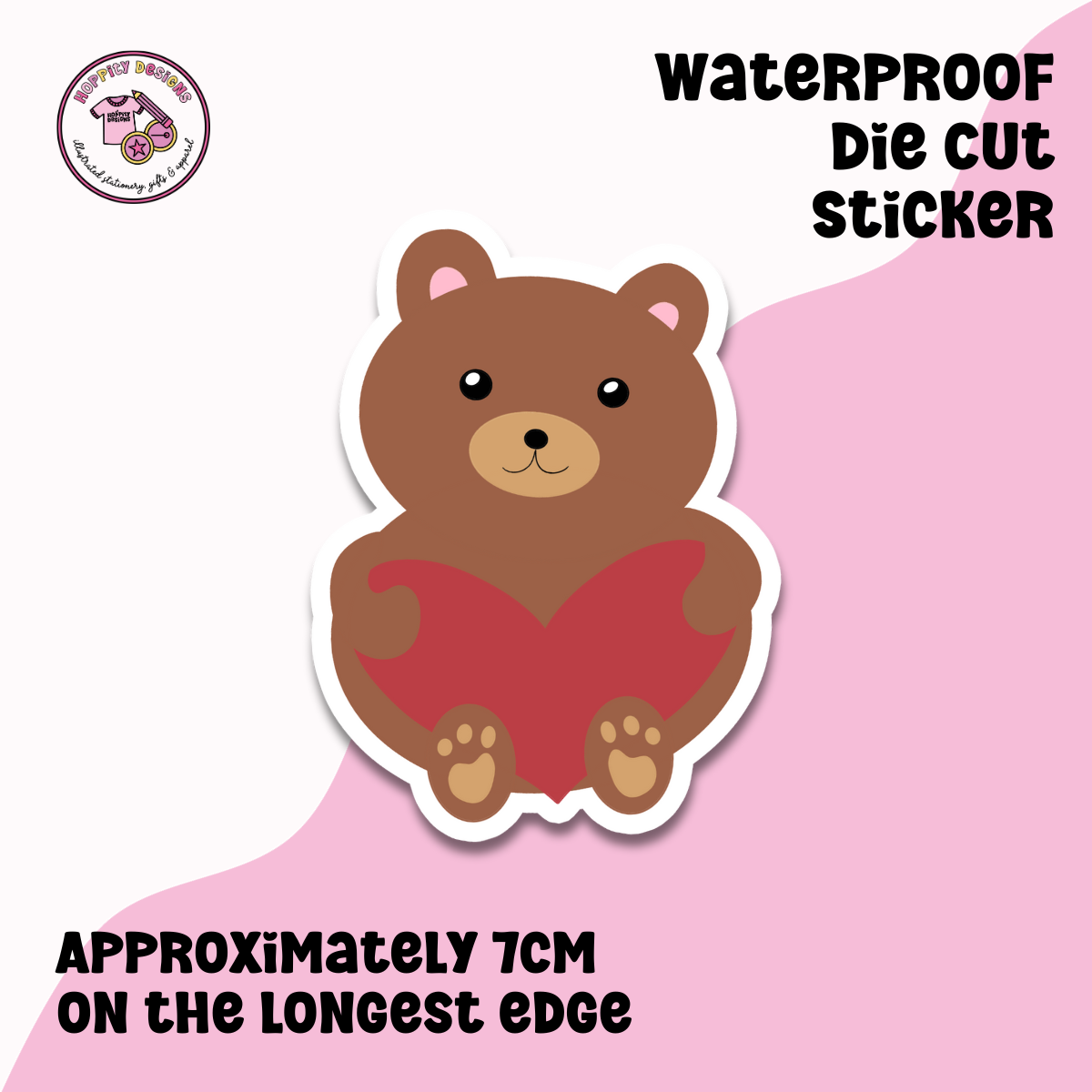 Kawaii Bear Die Cut Sticker