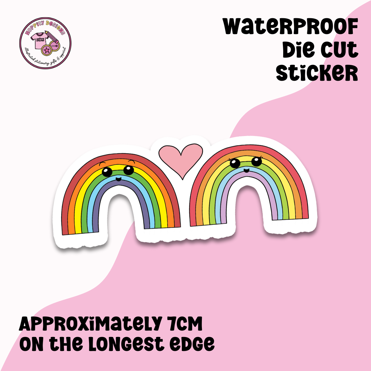 Rainbow Couple Die Cut Sticker