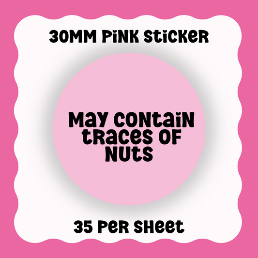May Contain Traces of Nuts Allergy Warning Labels