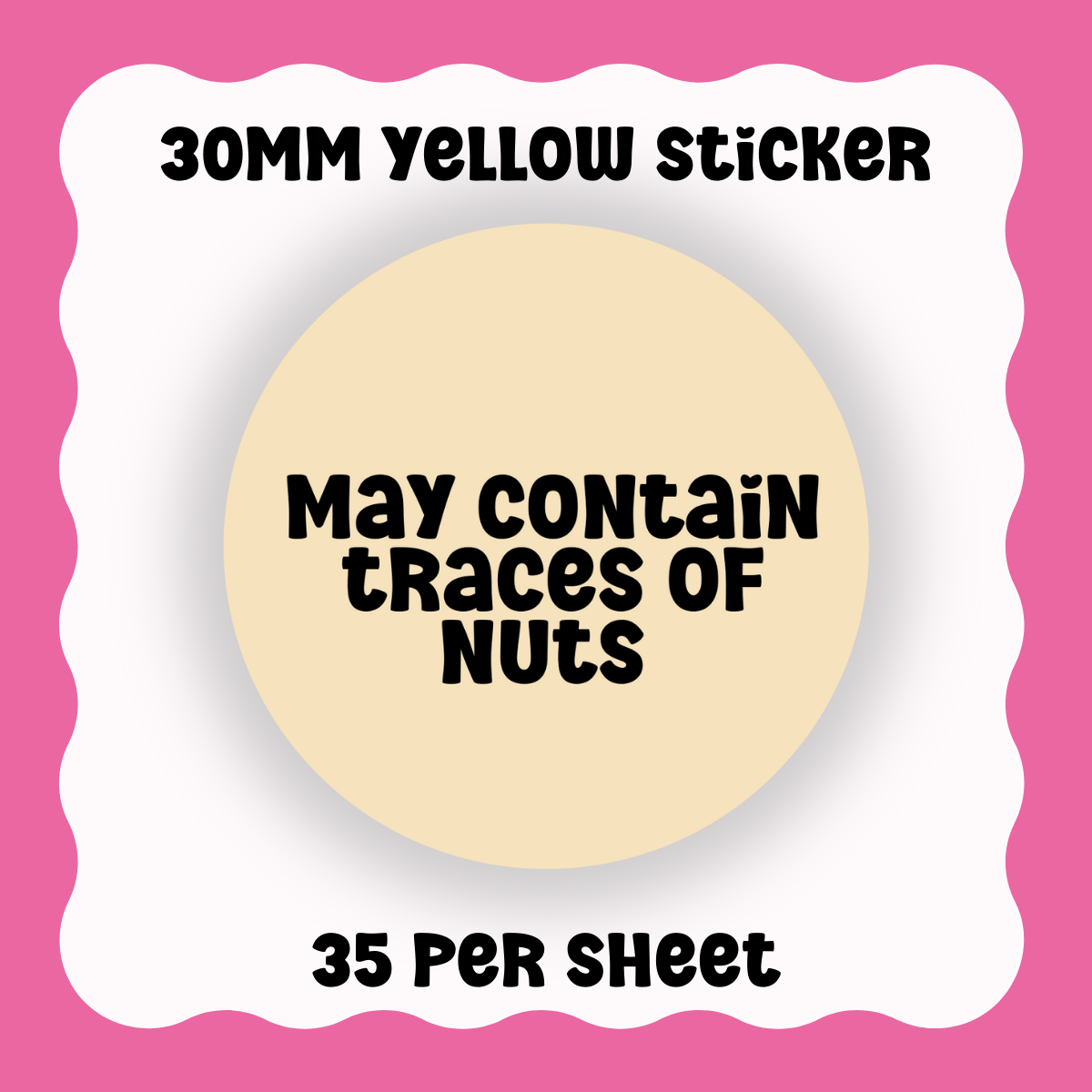 Nuts Disclaimer Stickers - Text only