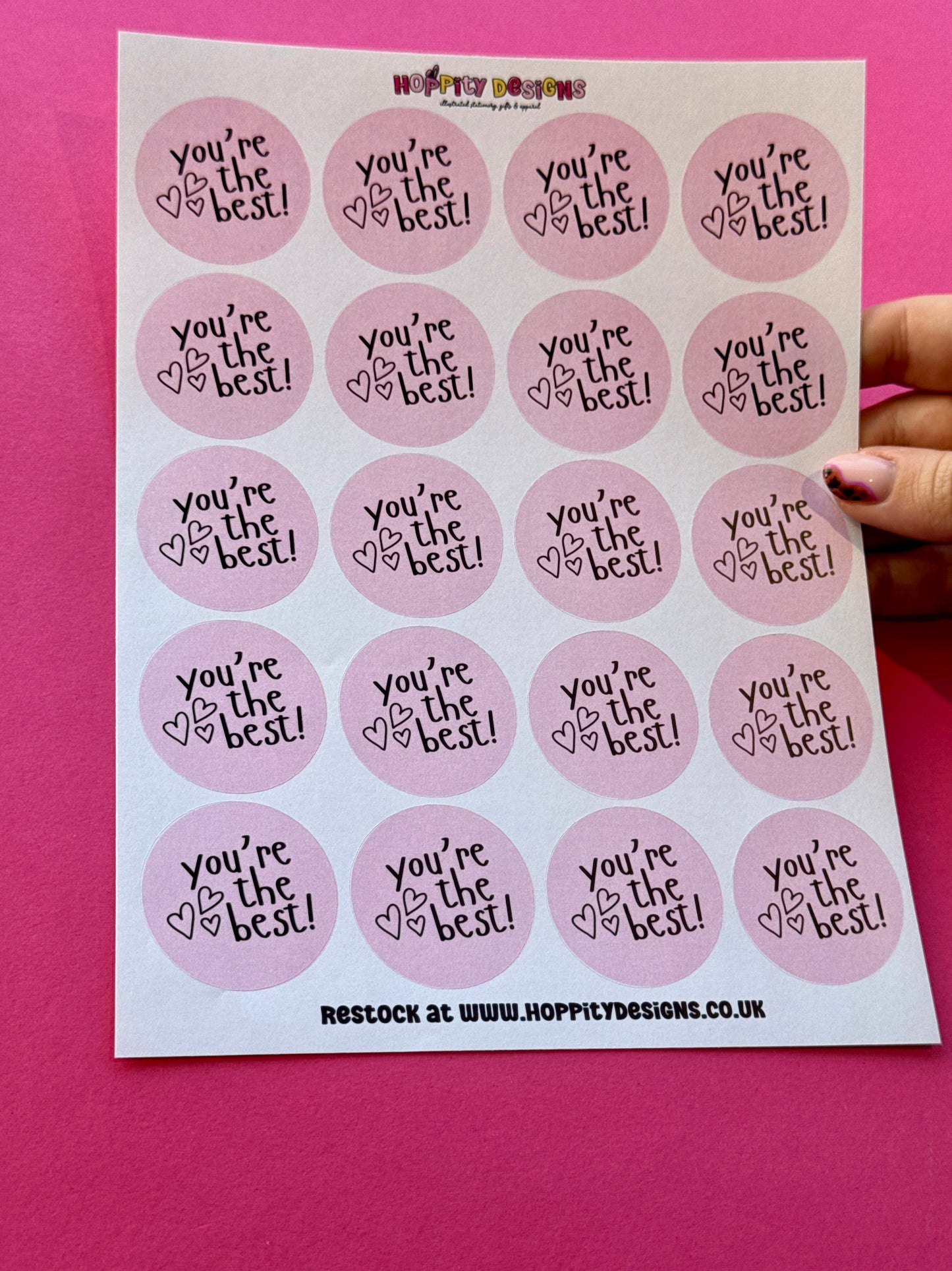 You're the Best Parcel Stickers