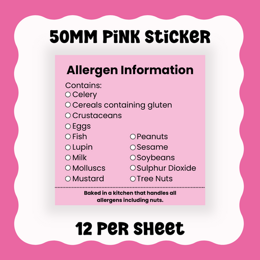 50mm Allergen Stickers