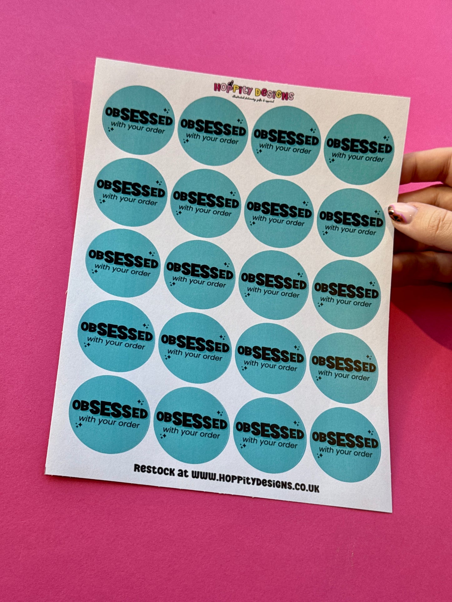 Obsessed With Your Order Stickers