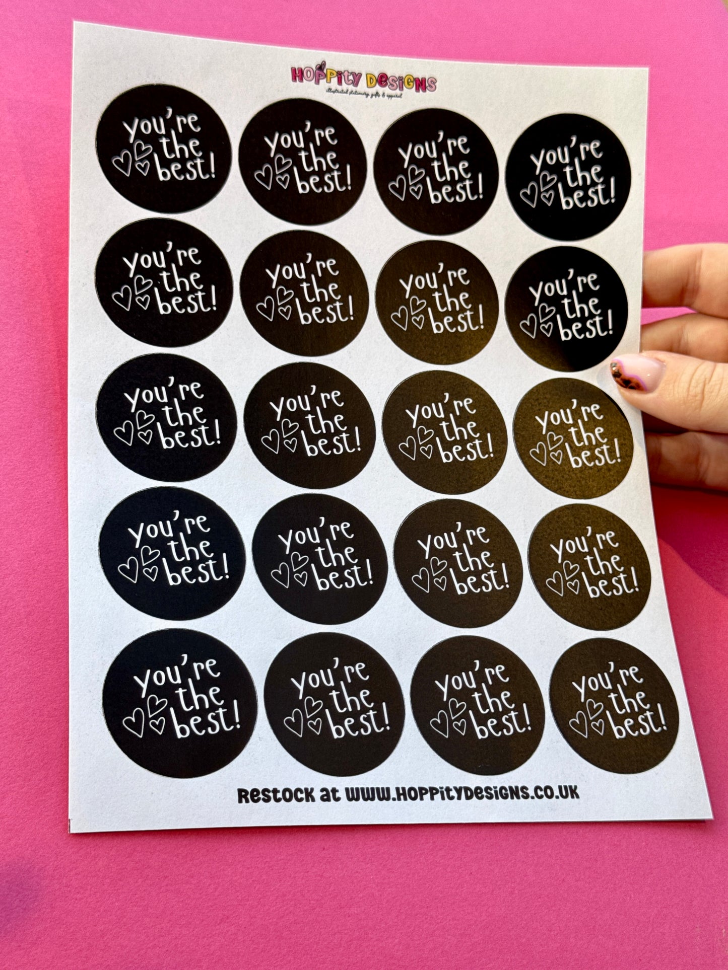 You're the Best Parcel Stickers