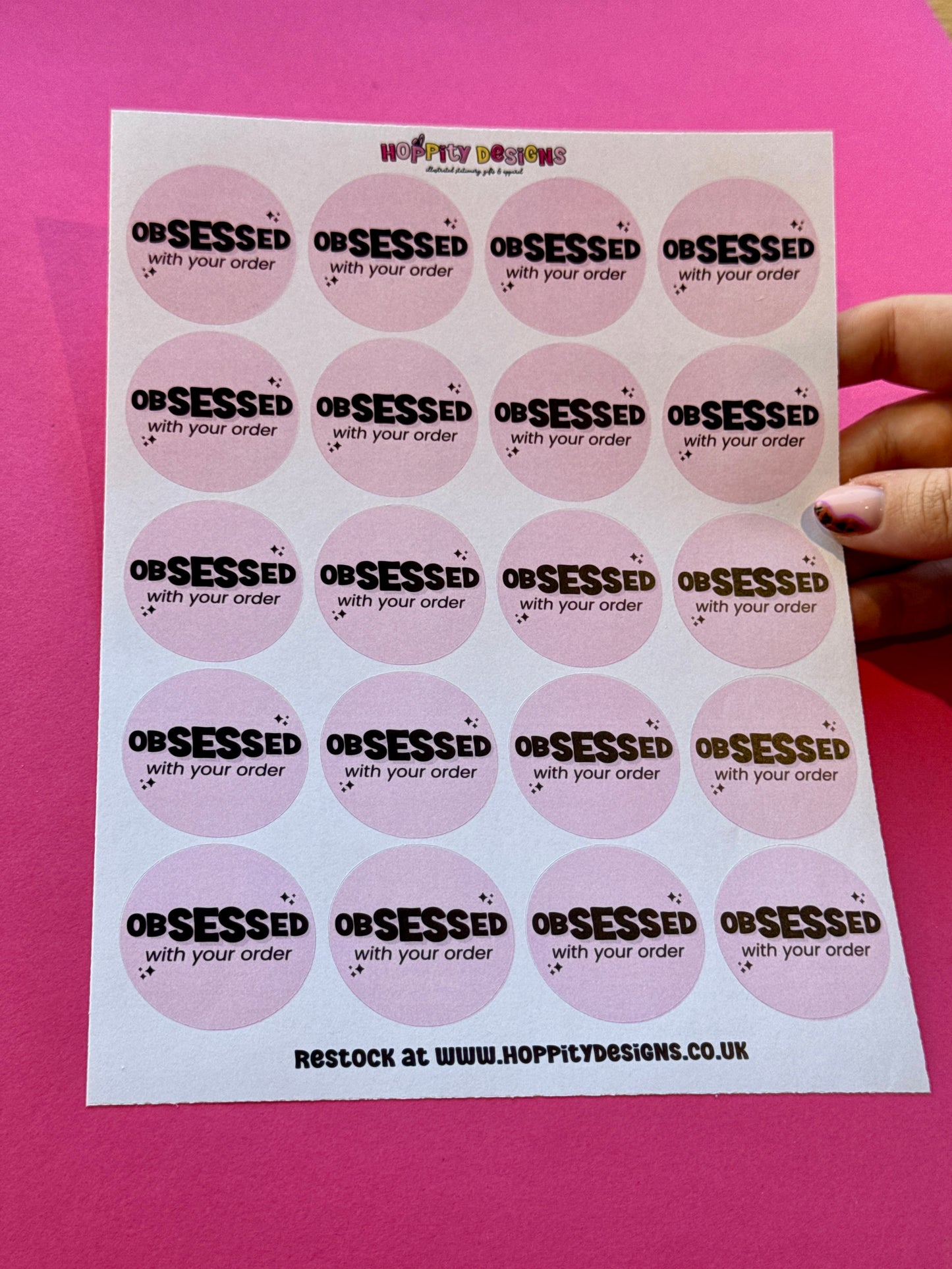 Obsessed With Your Order Stickers