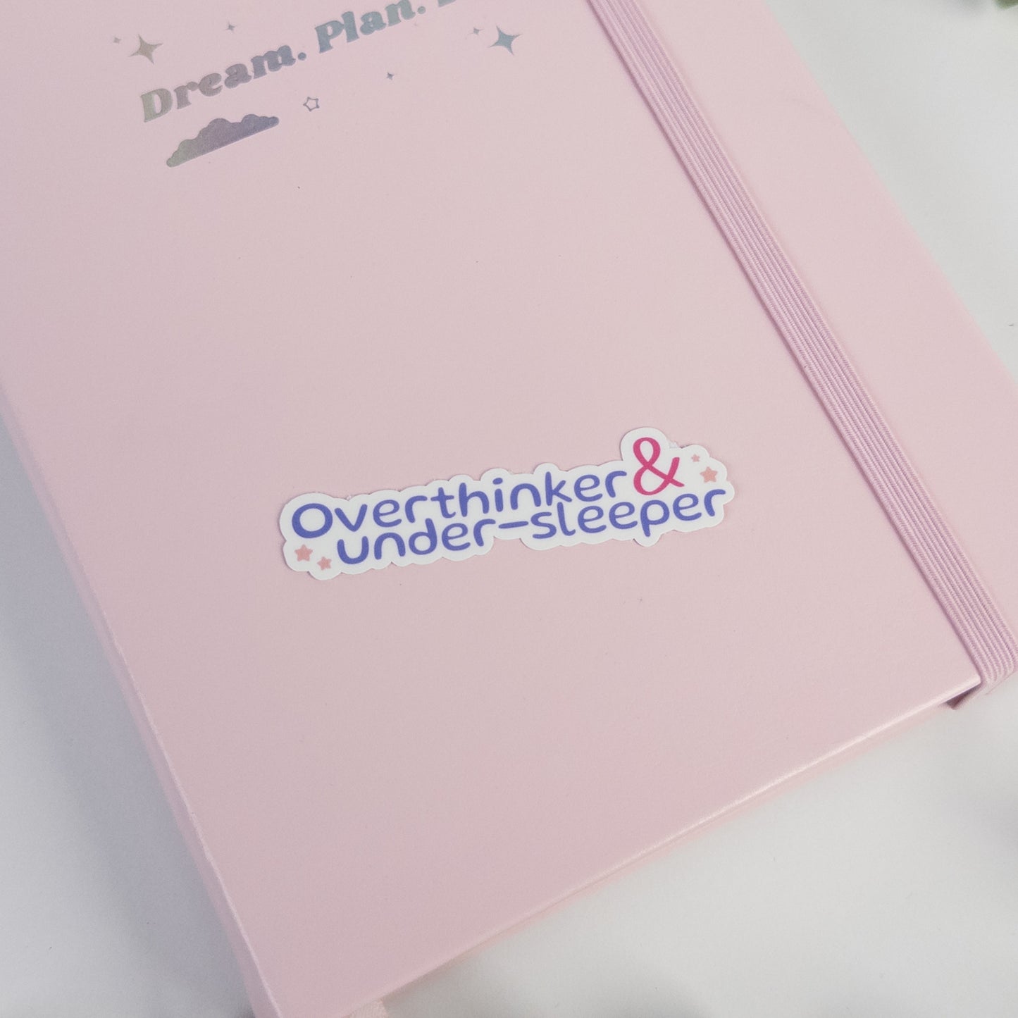 Overthinker and Under-sleeper Die Cut Sticker