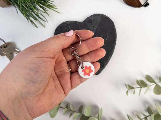 Pink Daisy Trolley Token