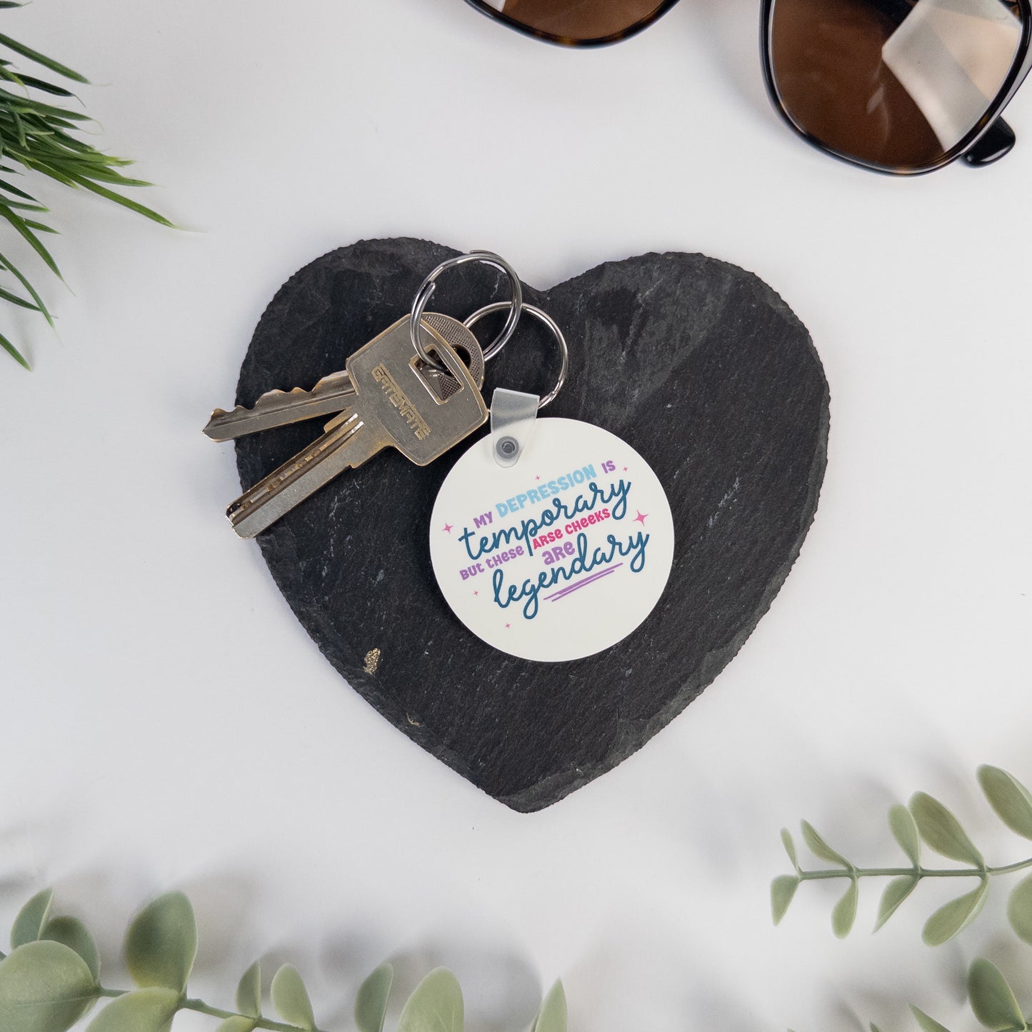 Depression is Temporary Keyring