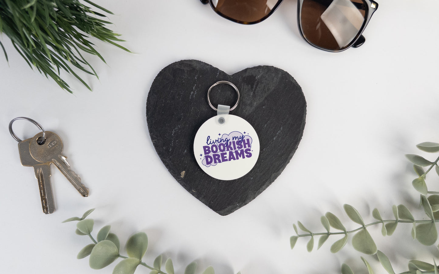 Living my Bookish Dreams Keyring